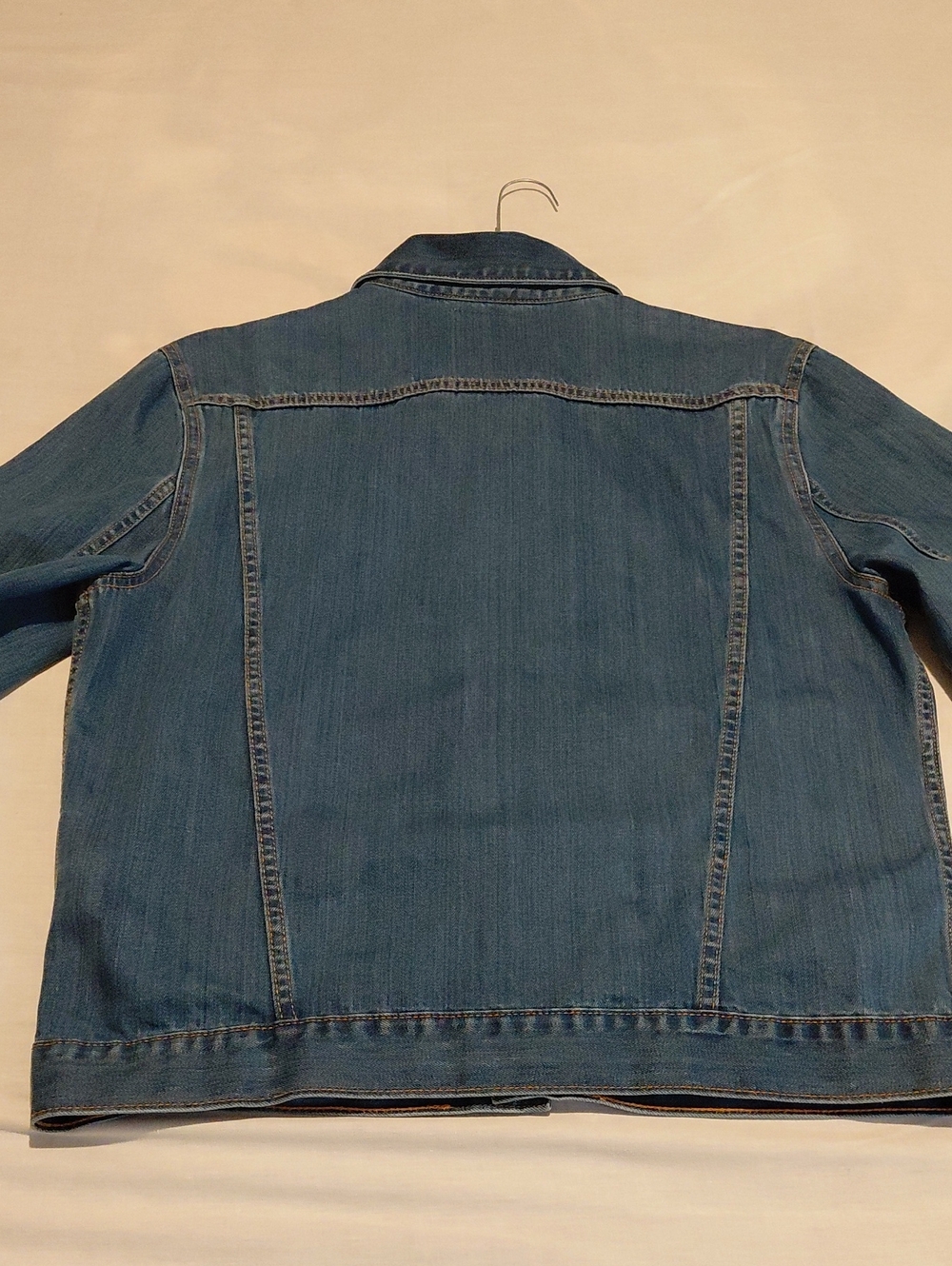 Calvin Klein Blue Denim Trucker Jacket Men's Large Medium Wash - Picture 8 of 10